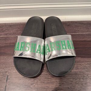 PINK Victoria's Secret Silver and Green Sandals